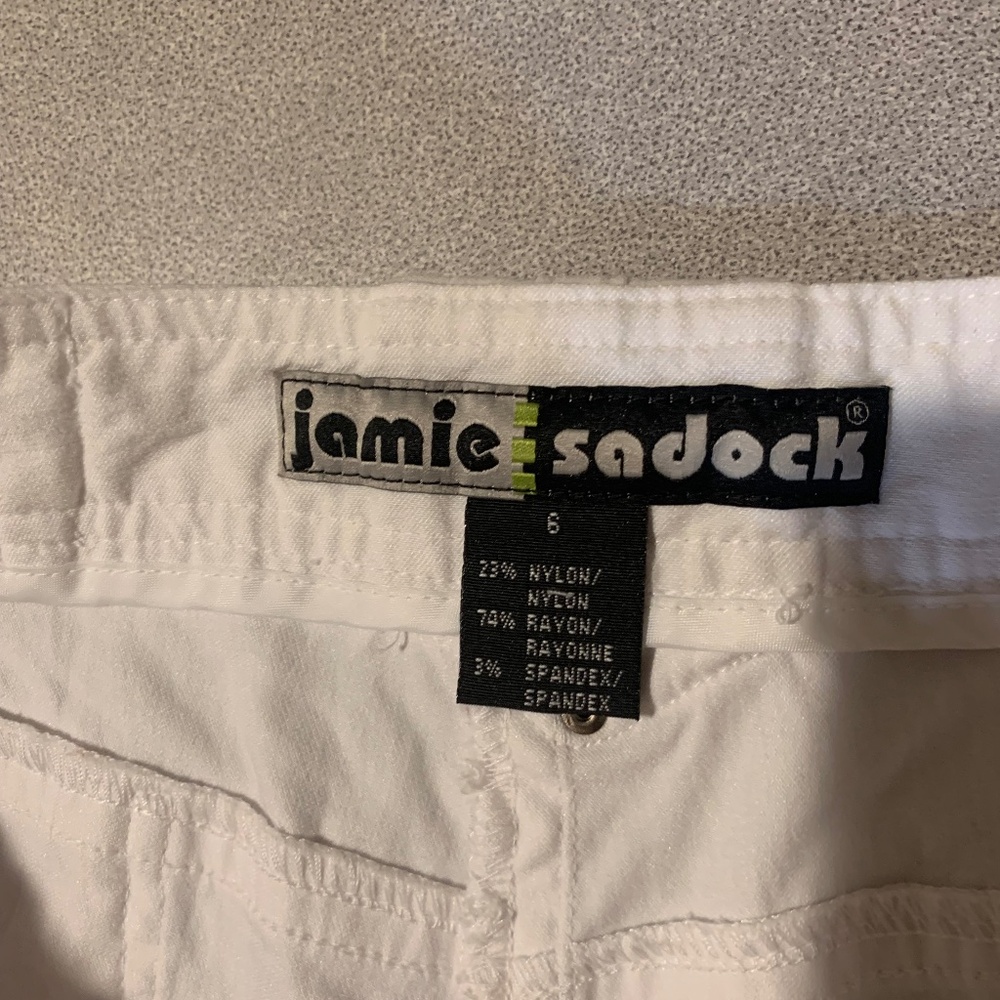 Jamie Sadock White Golf 22 inch Capri Shorts sz 6 - Picture 6 of 7